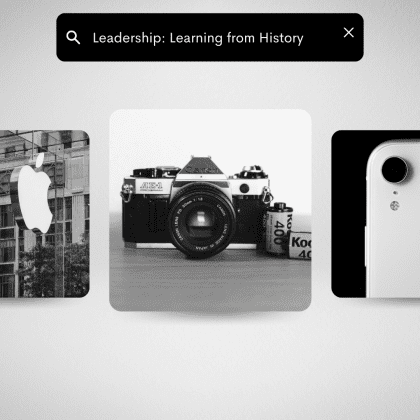 photo of apple logo, kodak film camera, modern phone
